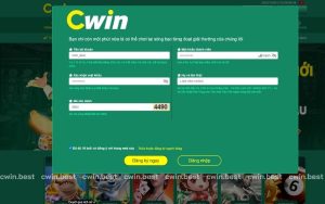 Điền thông tin và tiến hành đăng ký tài khoản CWIN